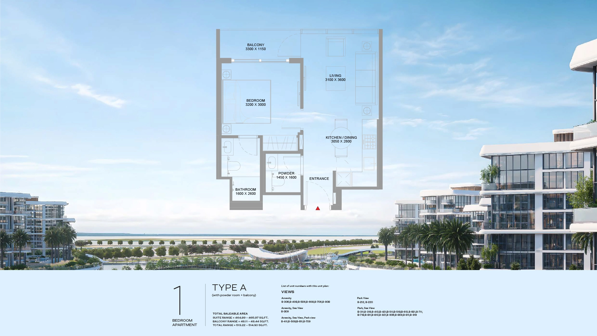 1 BR - Type A
